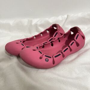 Crocs Springi Ballet Flats Women Size 8 Pink Comfort Slip-On Shoes Waterproof